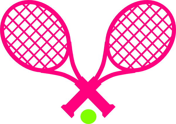 Tennis racket clipart pink girl 