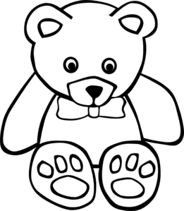 Teddy Bear Outline Clip Art at Clker 