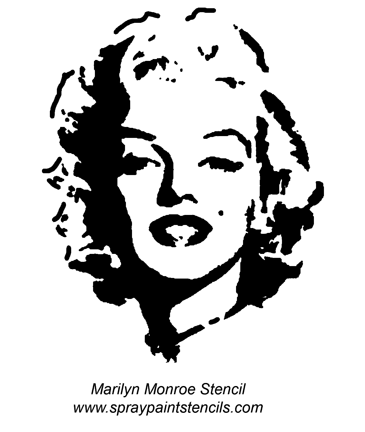marilyn monroe face black and white silhouette