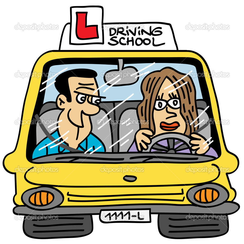 Cartoon Car Driving Lesson Clip Art Library