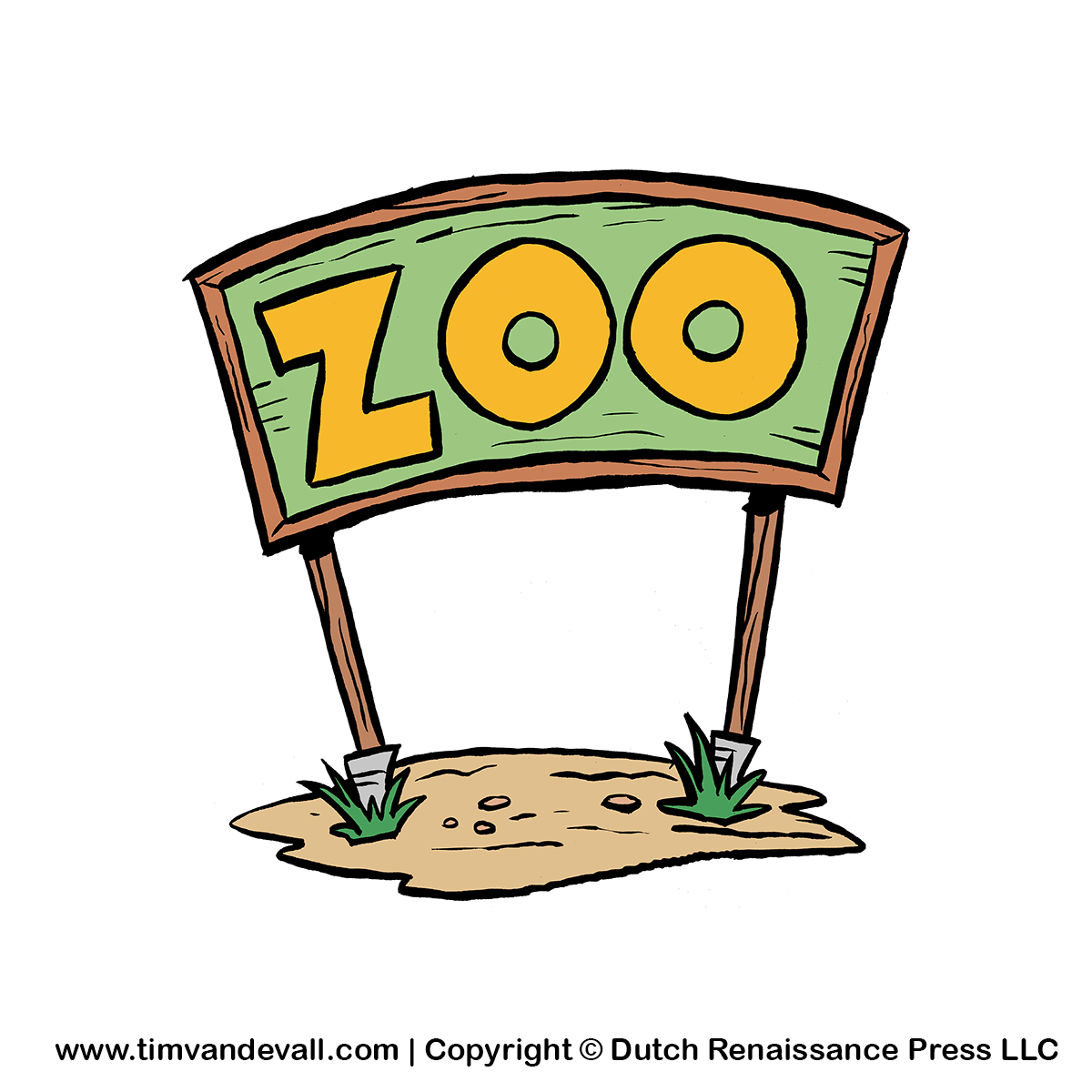 zoo entrance clip art black and white