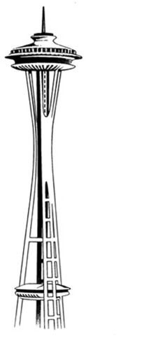 Space needle clipart 