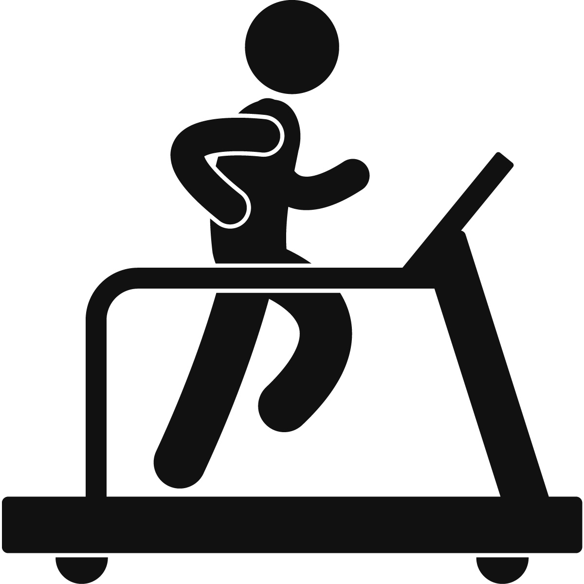 running on treadmill icon - Clip Art Library