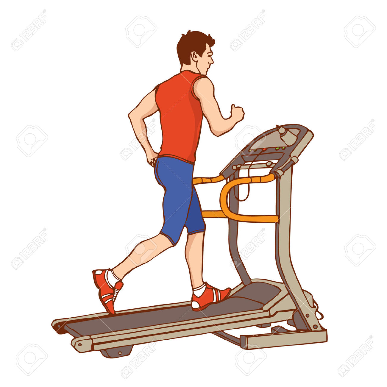 man on treadmill clipart - Clip Art Library