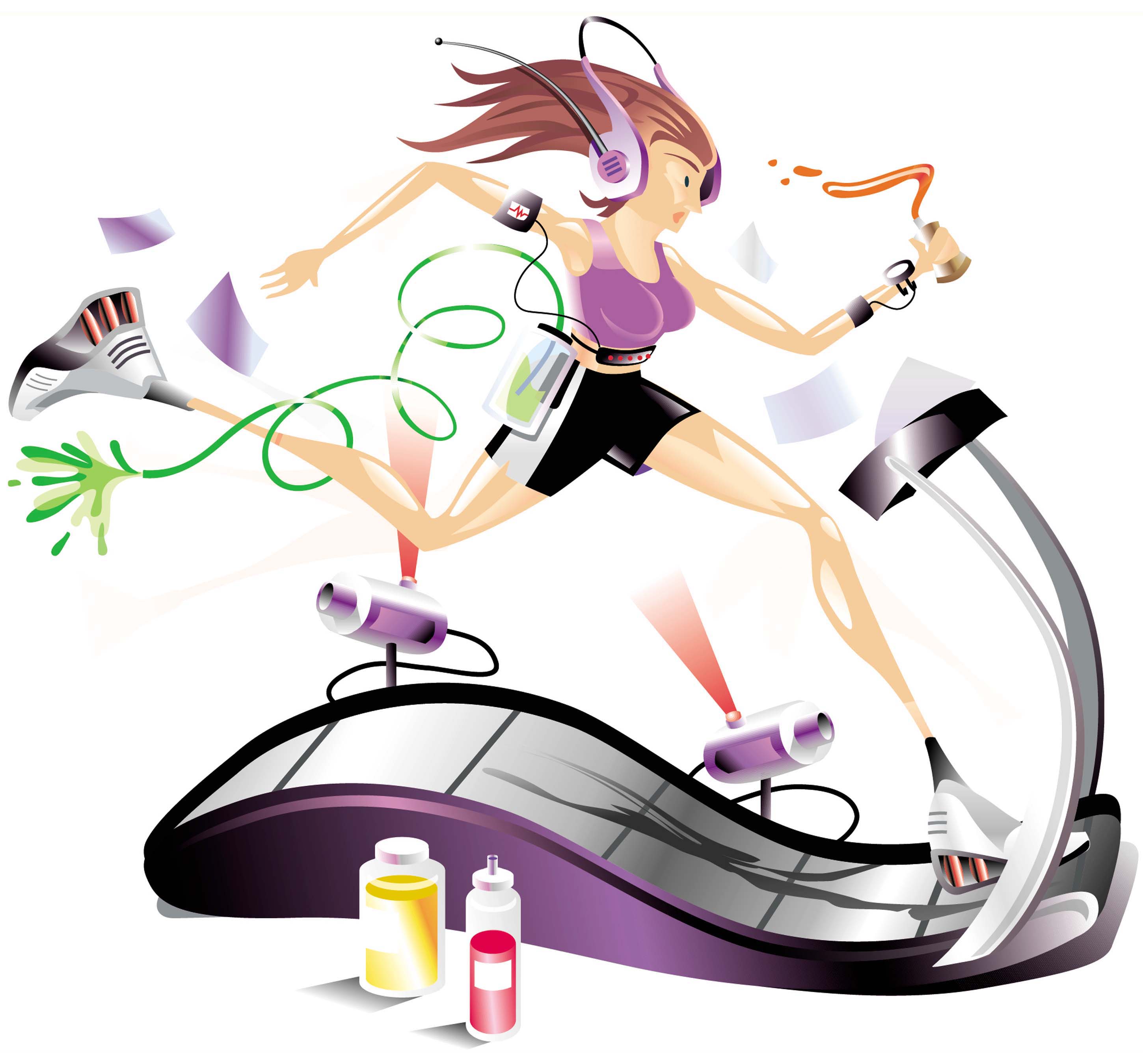 30 minute intense treadmill walk - Clip Art Library