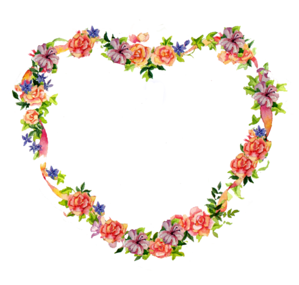 Flower heart clip art 