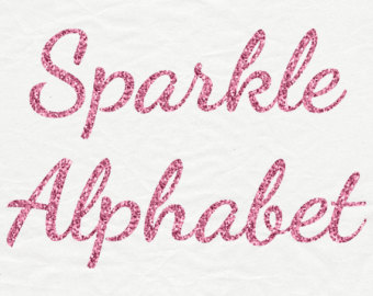 Gold glitter font clipart: gold glitter letters by HoneyClipArt 