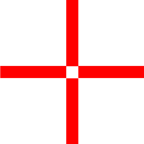 red crosshair with transparent background