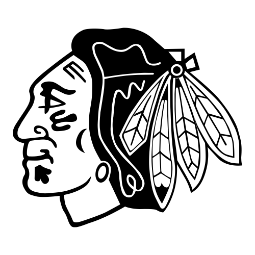 Chicago blackhawks black and white logo – bkmn 