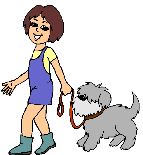 Dog Woman Cliparts