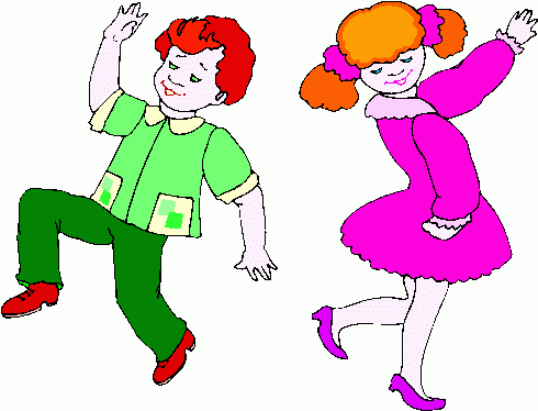 Happy Kids Dancing Clipart 