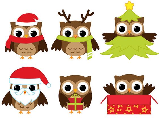 owls christmas clip art