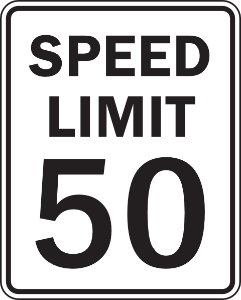 Speed Limit 50 Clip Art at Clker