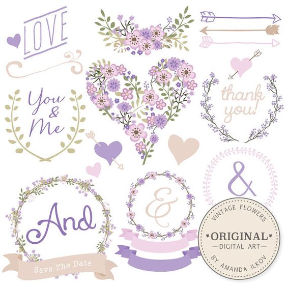 Premium Floral Clip Art  Vectors 