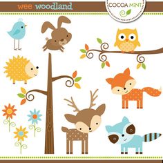 Autumn Animal Cliparts