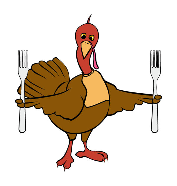 clip art thanksgiving turkey forks 