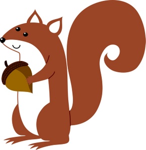 Squirrel With Nut Clipart 