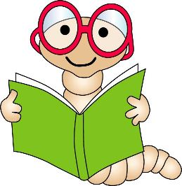 Cute Bookworm Cliparts