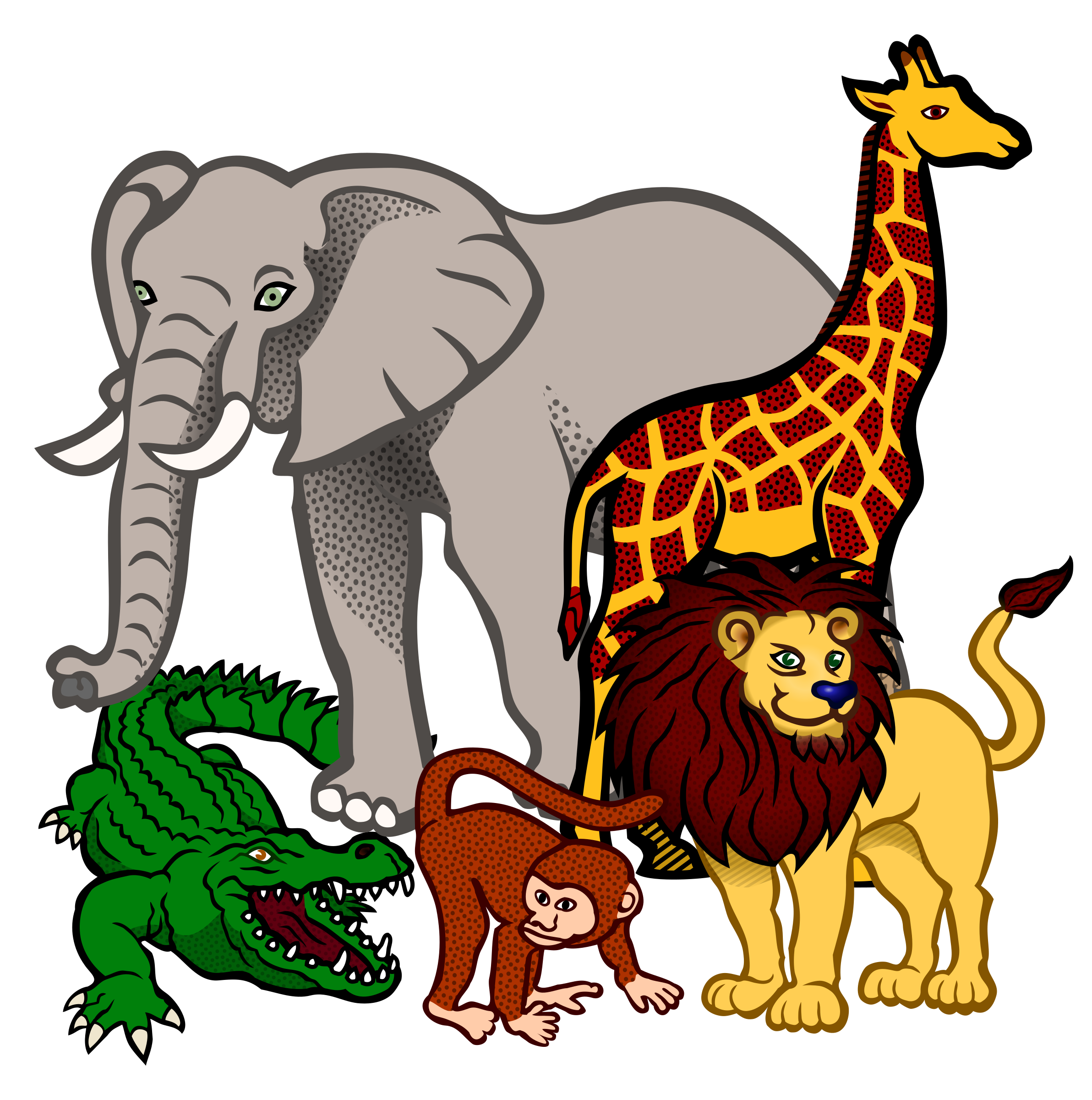 Африканские животные. Мультяшные животные. Африканские животные для детей. Мультяшные картинки животных.