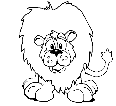 Cartoon Lion Outline 