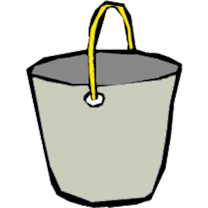 bucket of apple&clip art 