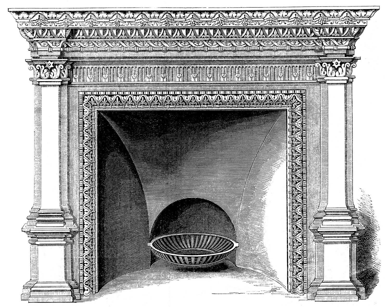 Vintage Fire Cliparts