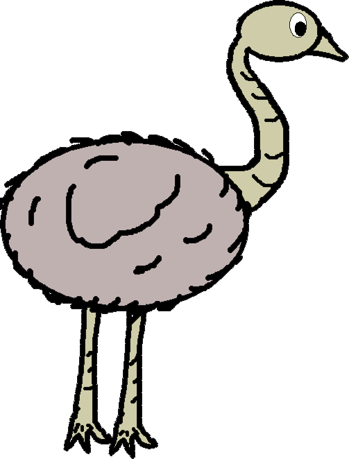 Cartoon Emu Clipart - pic-nugget