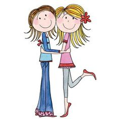 Sister Hug Cliparts