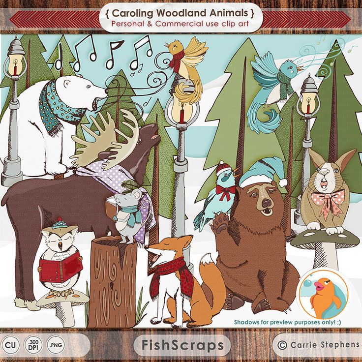 Christmas Beaver Cliparts