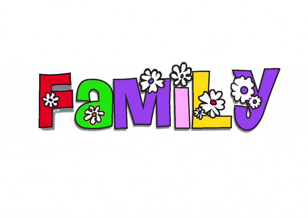 our family labels for learning clipart