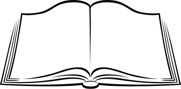 Black Clipart Open Book 12096616 PNG