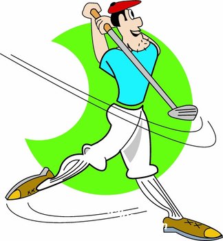 Playing Golf Cliparts