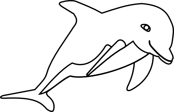 Dolphin Outline Clip Art 