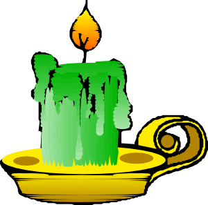 Green Candle Cliparts