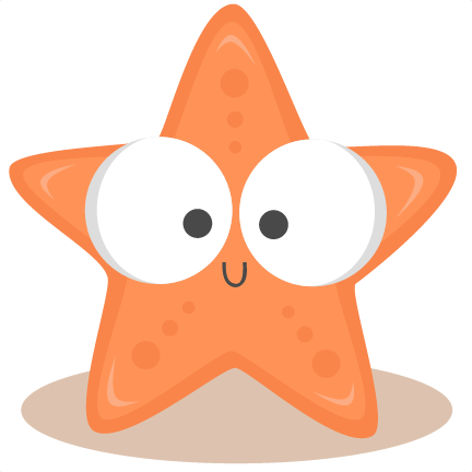 Baby Starfish Background Clipart 