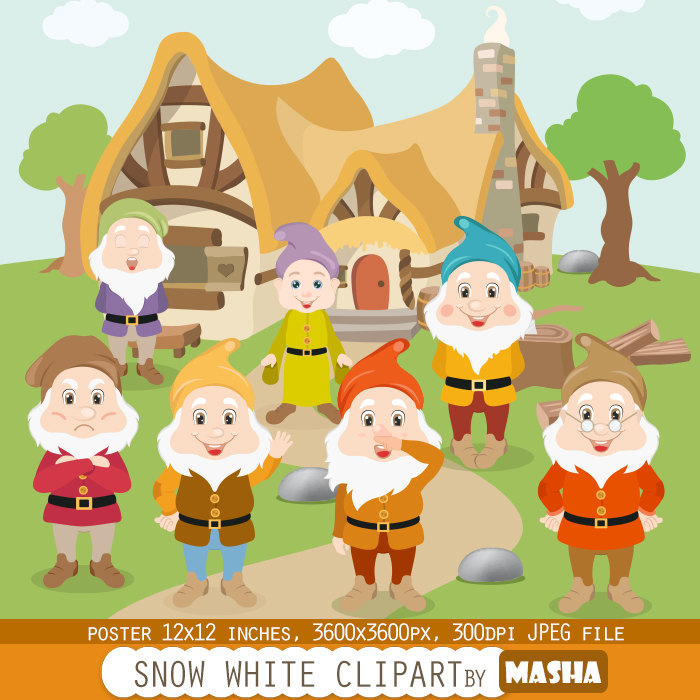 Snow white clipart 