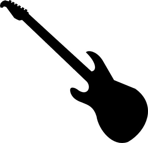 Electric Guitar Clipart Black And White 