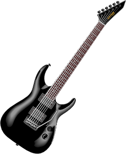 Clipart Guitar Black And White 