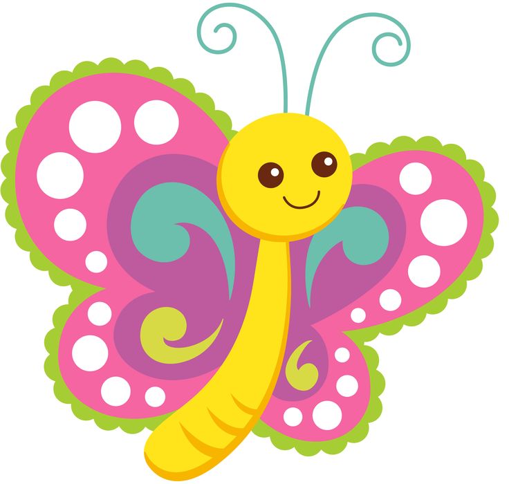 Baby Butterfly Clipart | Cute Butterfly Graphics for Kids