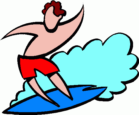 Hawaiian Surfer Cliparts