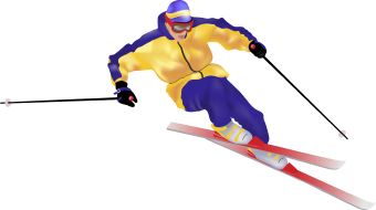 snow ski clipart