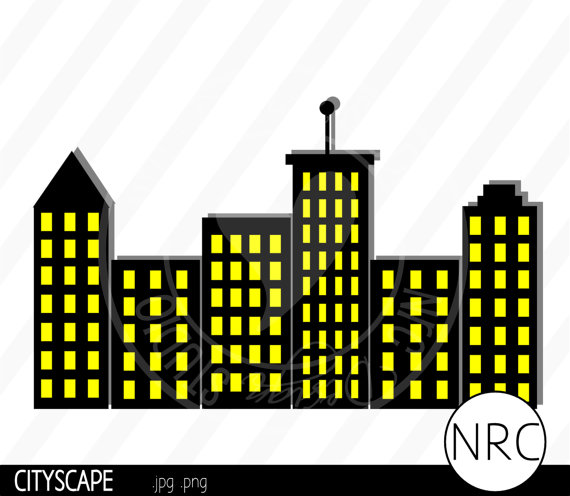 Superhero City Clipart