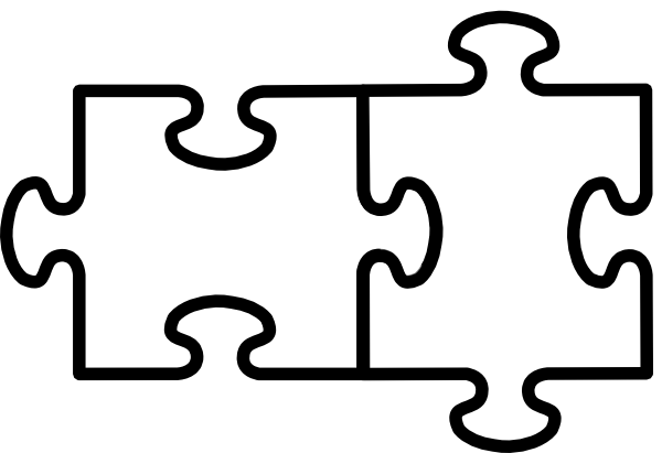 2 Puzzle Pieces Connected Clip Art at Clker 