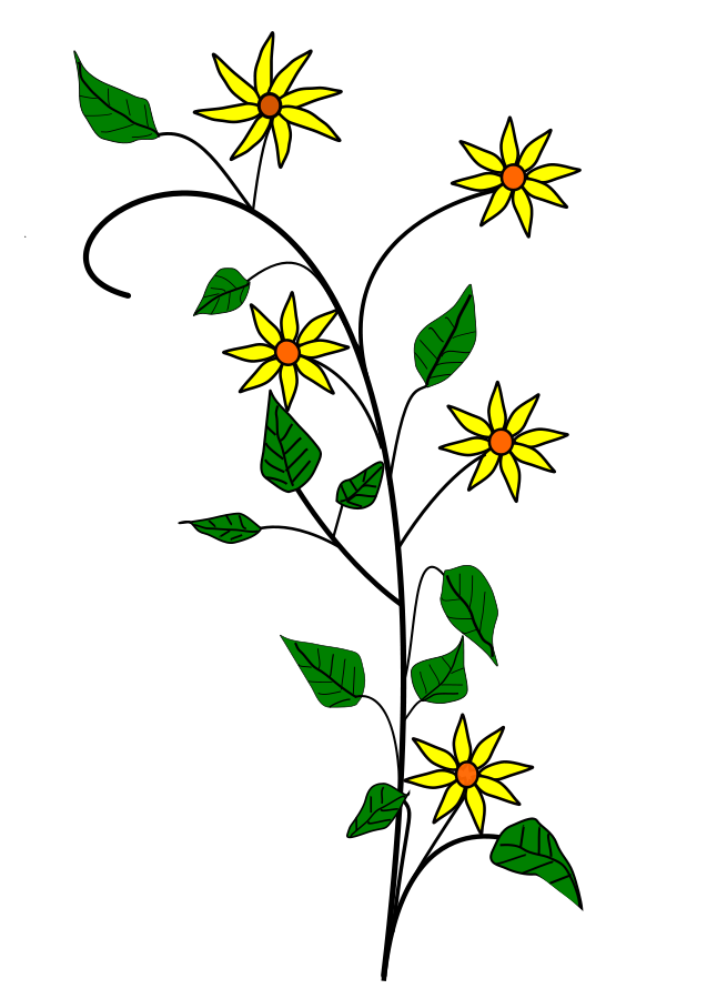 Large Floral Cliparts