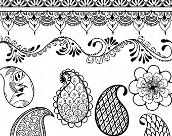 henna clipart – Etsy 
