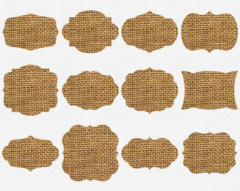 Burlap Frame Clipart Rustic Label Clip Art Burlap Border Clipart 