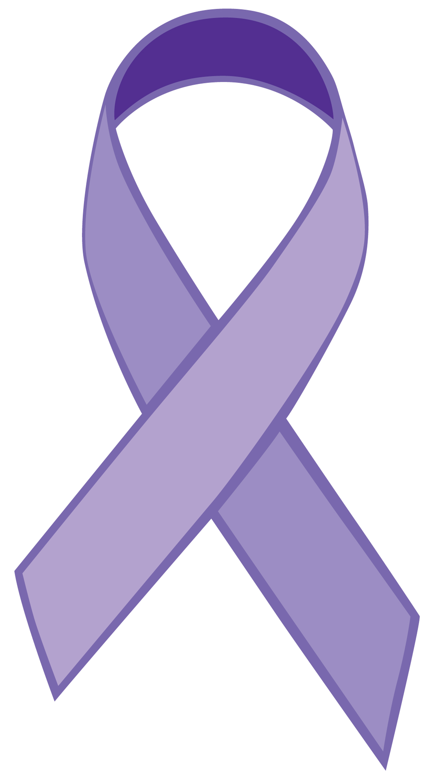 Purple Bow with Ribbon Clip Art Image​