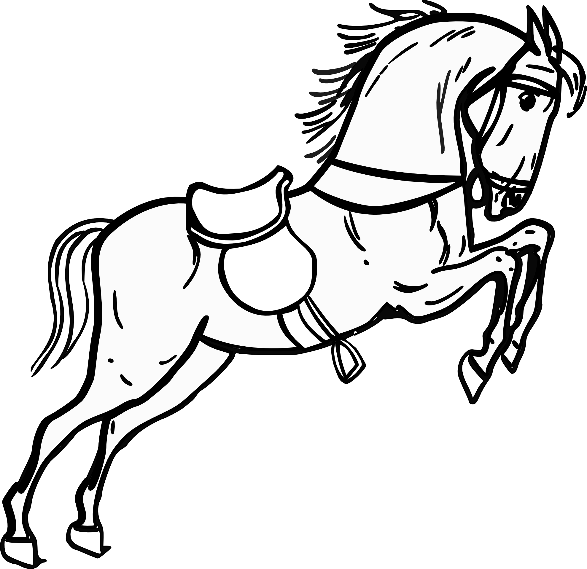 Horse Clip Art Black And White 