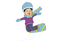 Girl Skier Cliparts