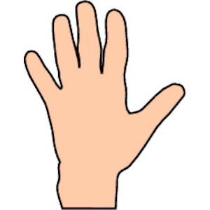 clipart hand back